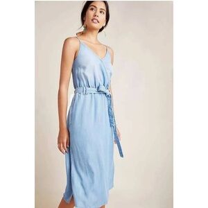 Anthropologie Light Blue Midi Dress